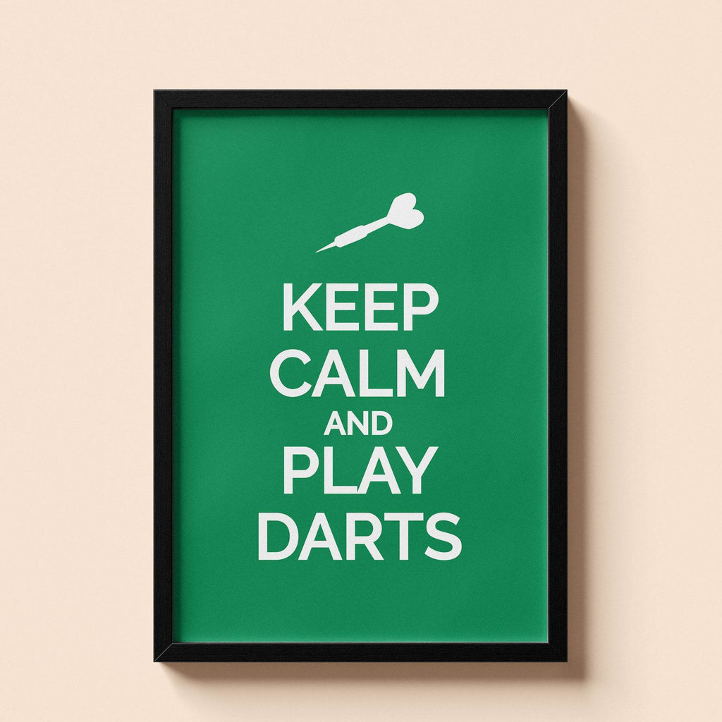 Keep Calm and Play Darts with Frame - Throwline Darts