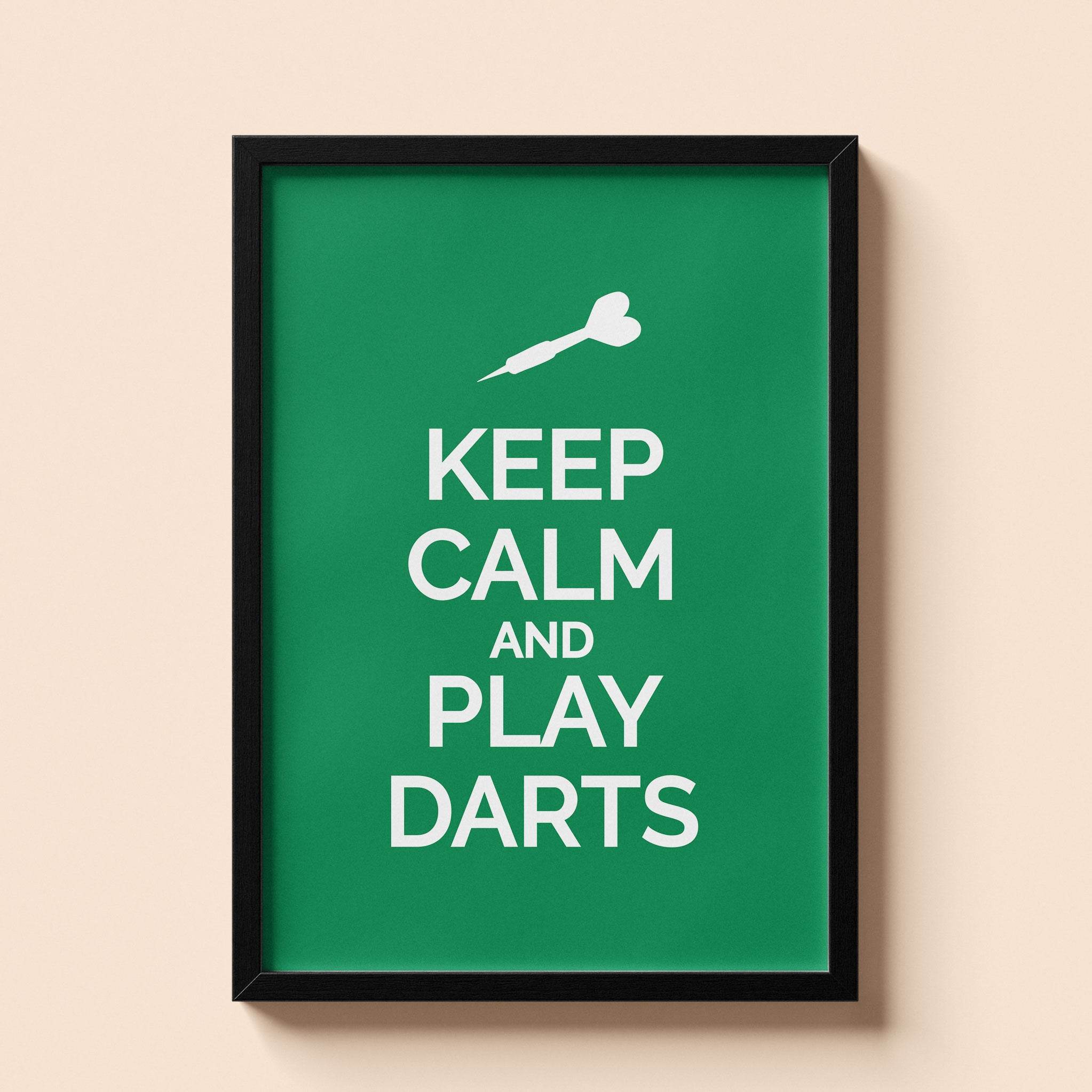Keep Calm and Play Darts with Frame - Throwline Darts