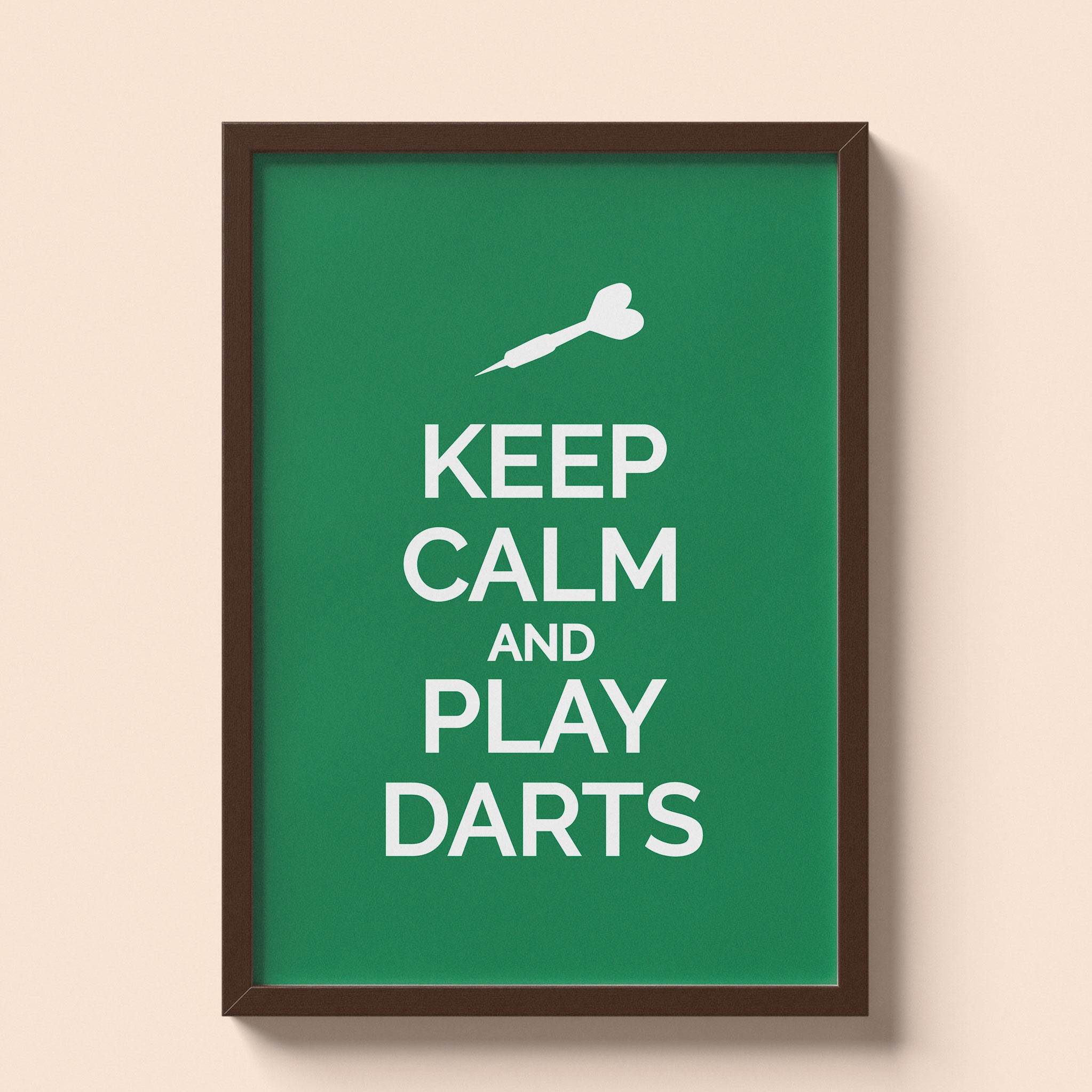 Keep Calm and Play Darts with Frame - Throwline Darts