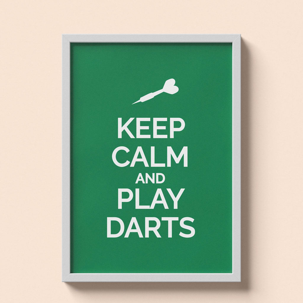 Keep Calm and Play Darts with Frame - Throwline Darts