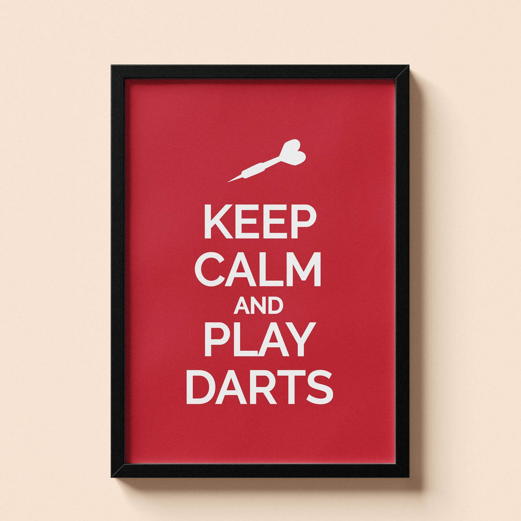 Keep Calm and Play Darts with Frame - Throwline Darts