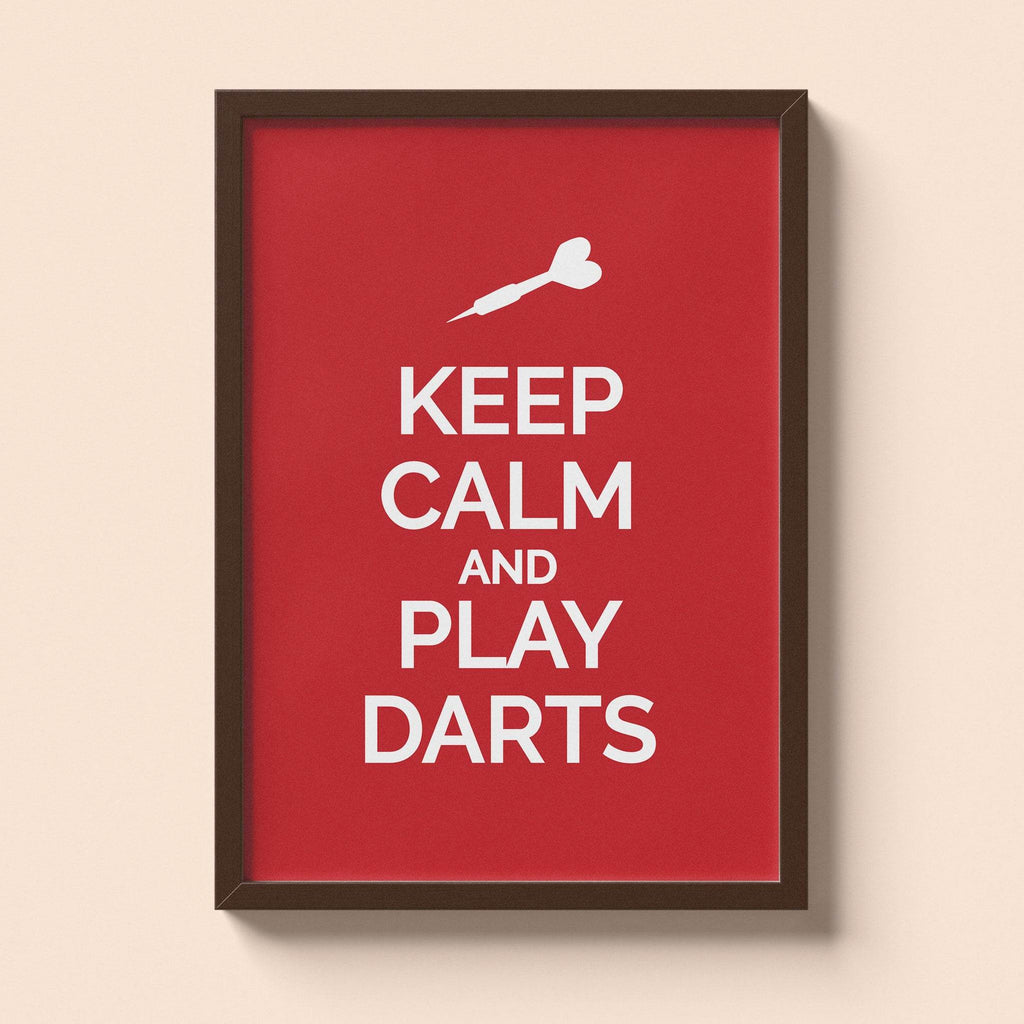 Keep Calm and Play Darts with Frame - Throwline Darts