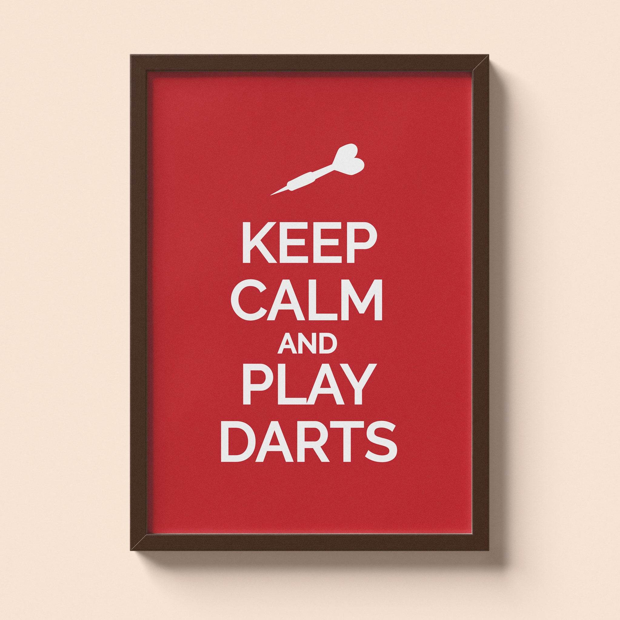 Keep Calm and Play Darts with Frame - Throwline Darts