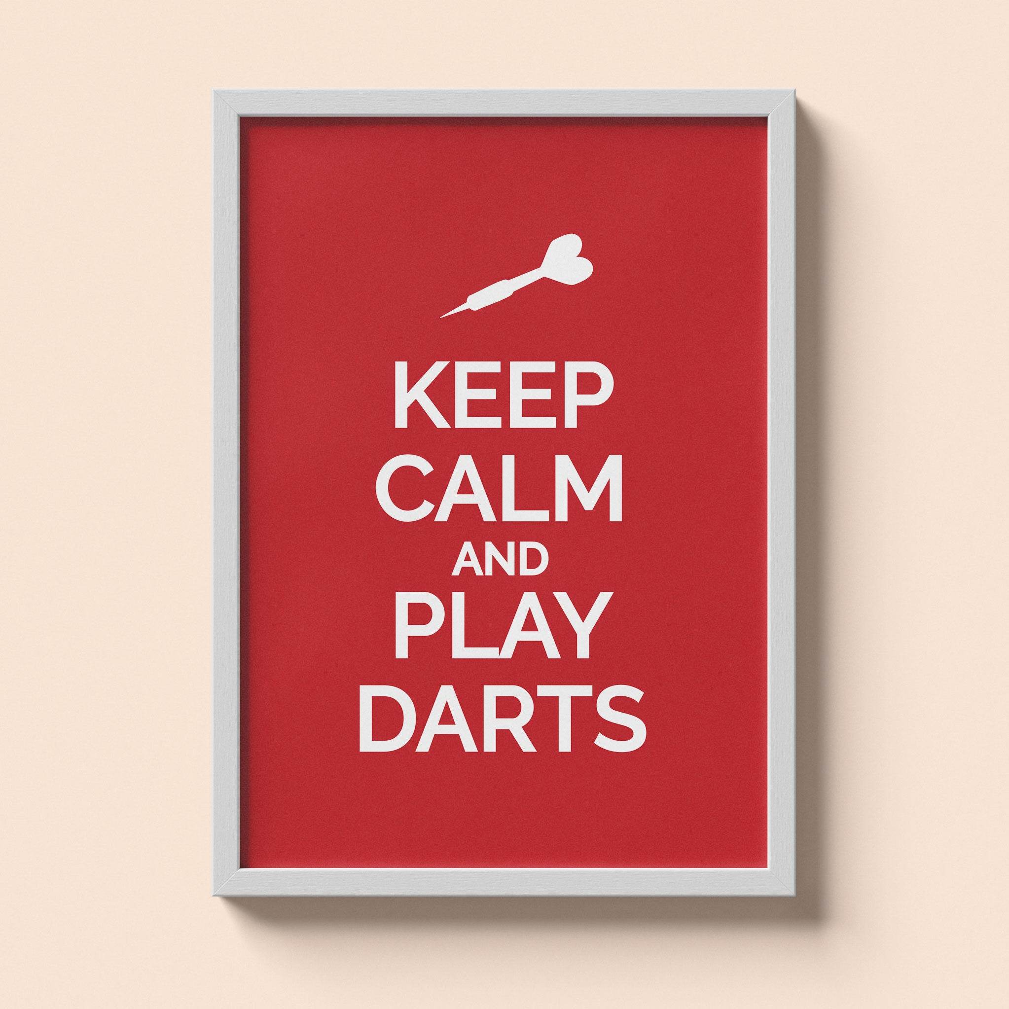 Keep Calm and Play Darts with Frame - Throwline Darts