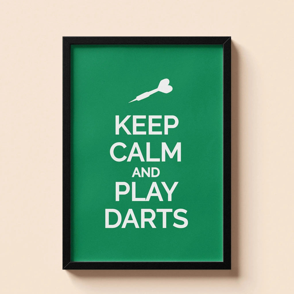 Keep Calm and Play Darts - Darts Themed Wall Art - Throwline Darts