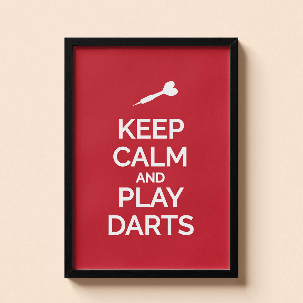 Keep Calm and Play Darts - Darts Themed Wall Art - Throwline Darts