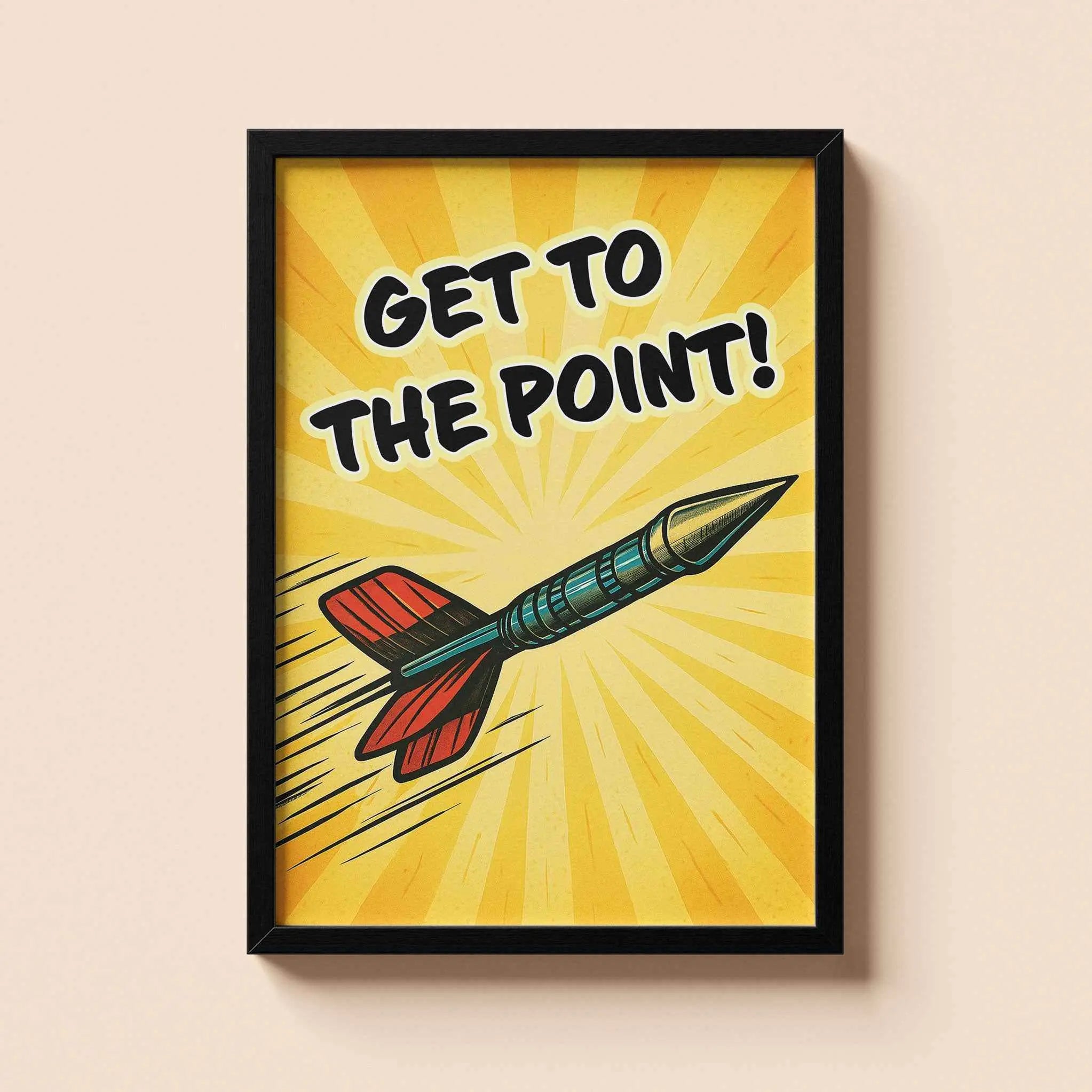 Get to the Point Wall Art With Frame - Throwline Darts
