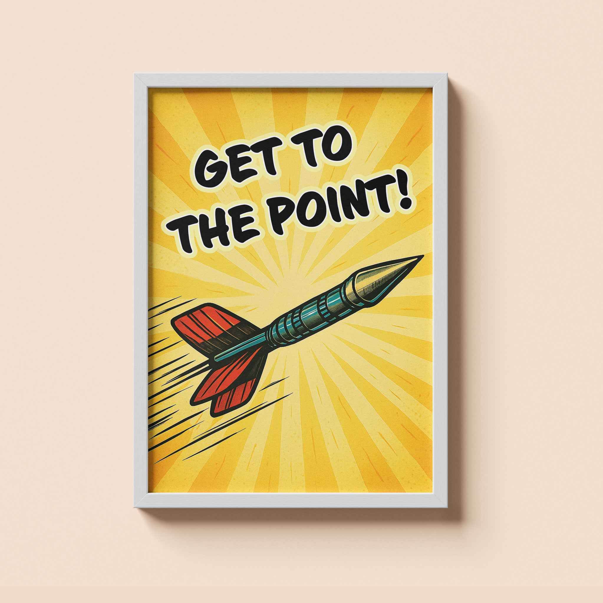 Get to the Point Wall Art With Frame - Throwline Darts