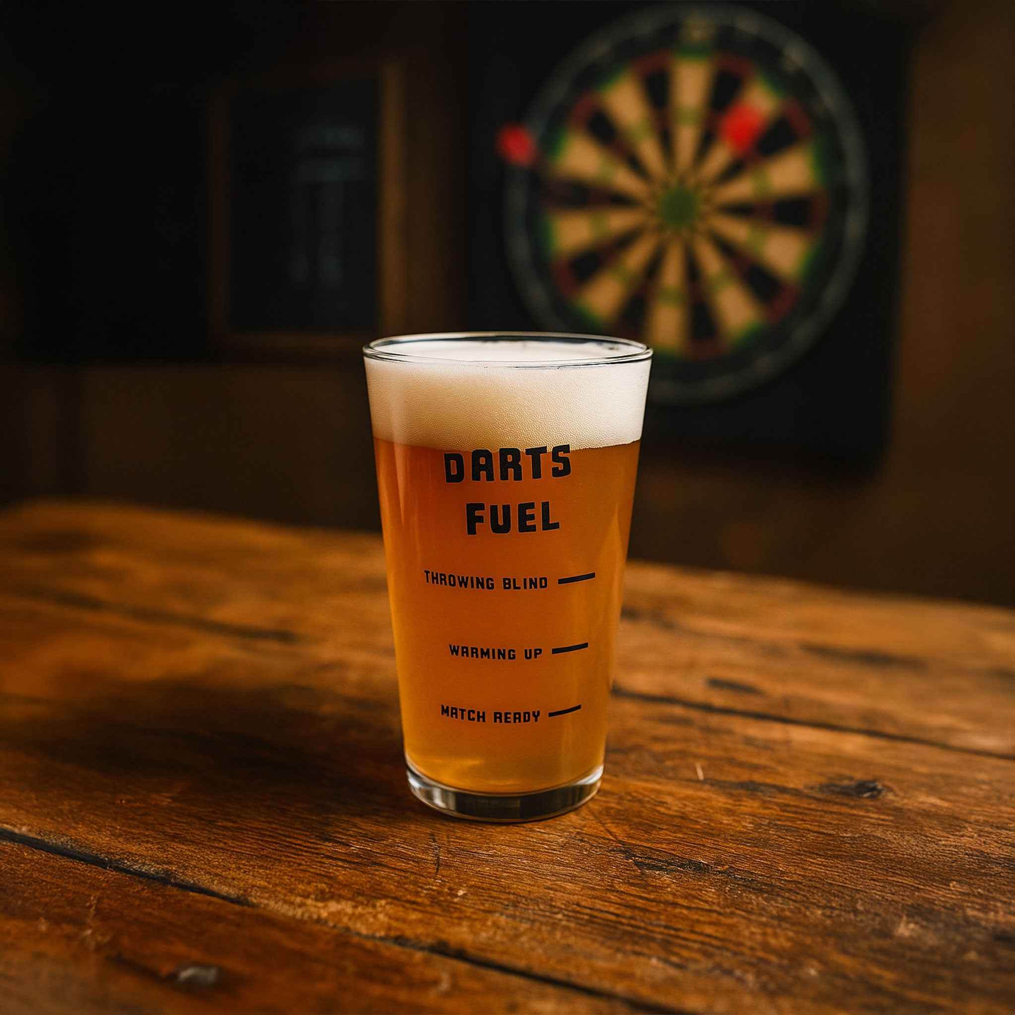 Fuel Your Darts 16oz Pint Glass - Throwline Darts