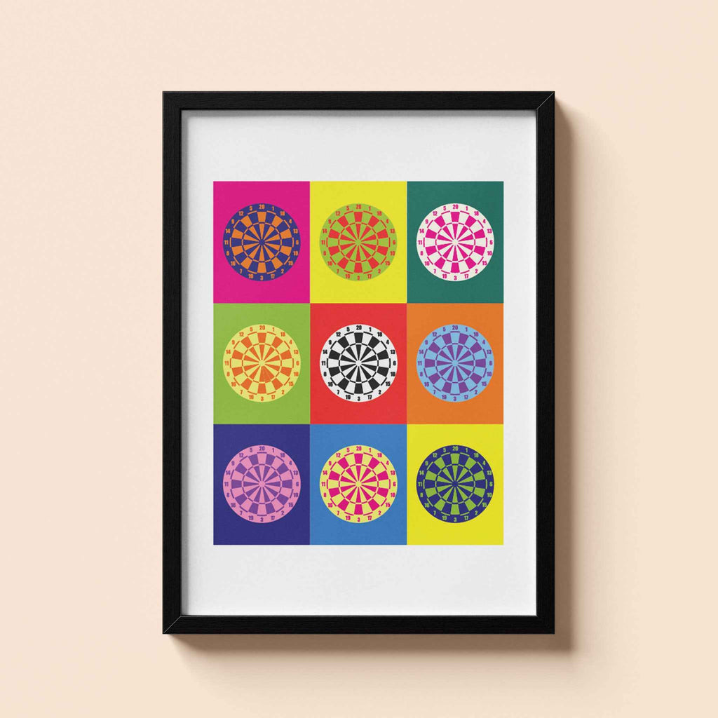 Darts Pop Art Wall Art with Frame