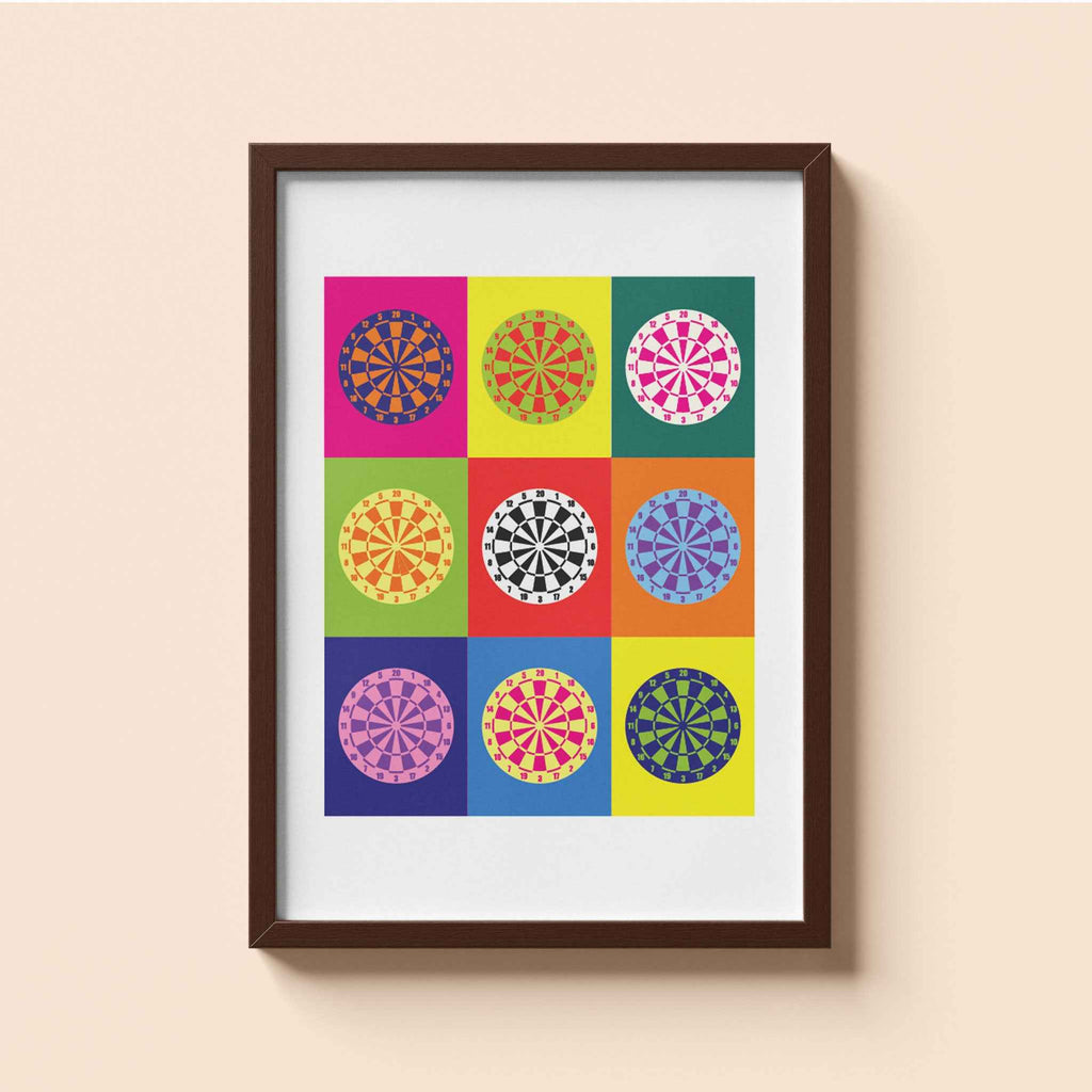 Darts Pop Art Wall Art with Frame