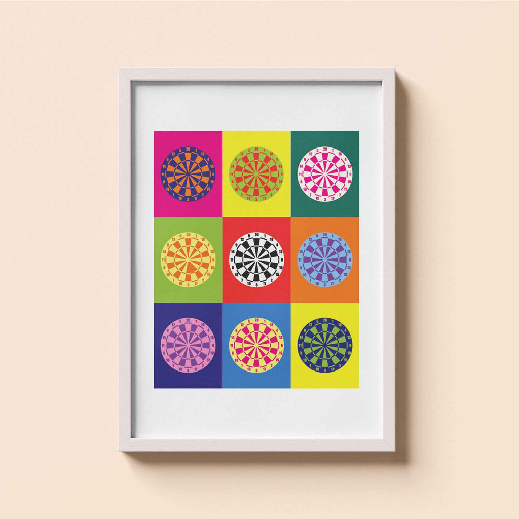 Darts Pop Art Wall Art with Frame